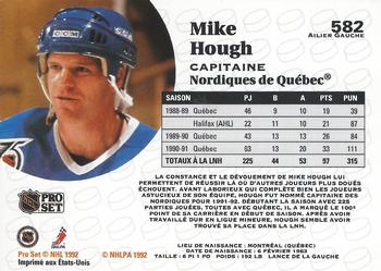 1991-92 Pro Set French #582 Mike Hough Back
