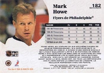 1991-92 Pro Set French #182 Mark Howe Back
