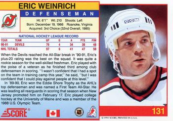 1991-92 Score Canadian English #131 Eric Weinrich Back