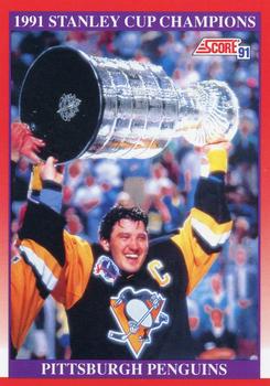 1991-92 Score Canadian English #315 1991 Stanley Cup Champions Front
