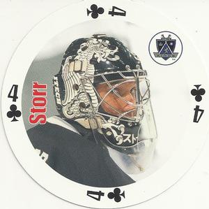 1998-99 Bicycle NHL Hockey Aces Goalies #4♣ Jamie Storr Front