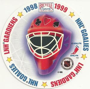 1998-99 Bicycle NHL Hockey Aces Goalies #8♦ Jocelyn Thibault Back