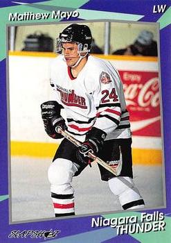 1993-94 Slapshot Niagara Falls Thunder (OHL) #18 Matthew Mayo Front