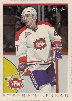 1992-93 O-Pee-Chee Montreal Canadiens Hockey Fest #7 Stephan Lebeau Front