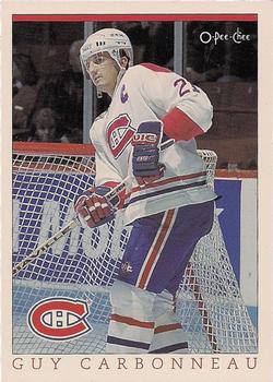 1992-93 O-Pee-Chee Montreal Canadiens Hockey Fest #9 Guy Carbonneau Front