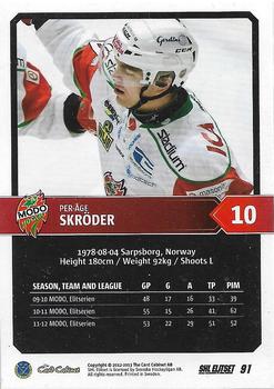 2012-13 SHL Elitset #91 Per-Åge Skröder Back