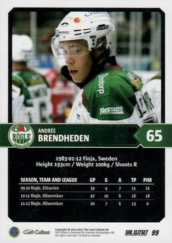 2012-13 SHL Elitset #99 Andree Brendheden Back