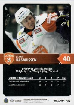 2012-13 SHL Elitset #140 Dennis Rasmussen Back