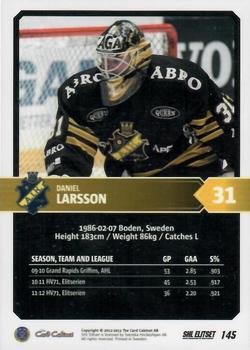 2012-13 SHL Elitset #145 Daniel Larsson Back