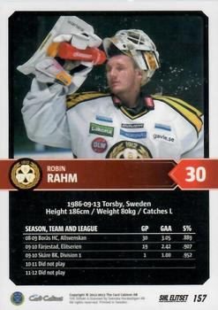 2012-13 SHL Elitset #157 Robin Rahm Back