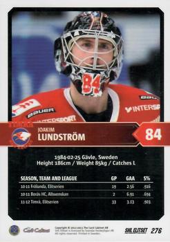 2012-13 SHL Elitset #276 Joakim Lundstrom Back