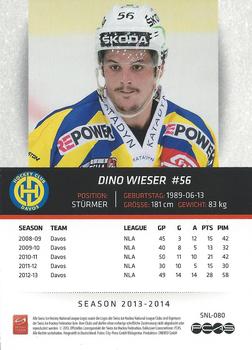 2013-14 PCAS Swiss National League #SNL-080 Dino Wieser Back