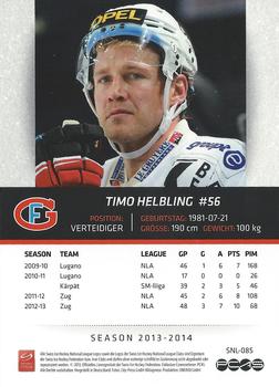 2013-14 PCAS Swiss National League #SNL-085 Timo Helbling Back