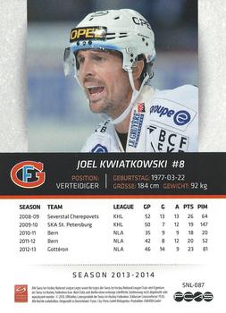 2013-14 PCAS Swiss National League #SNL-087 Joel Kwiatkowski Back