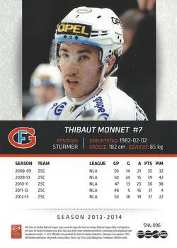 2013-14 PCAS Swiss National League #SNL-096 Thibaut Monnet Back