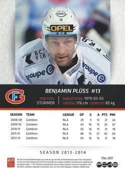 2013-14 PCAS Swiss National League #SNL-097 Benjamin Plüss Back