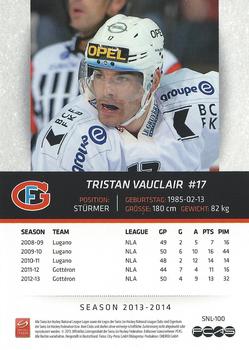 2013-14 PCAS Swiss National League #SNL-100 Tristan Vauclair Back