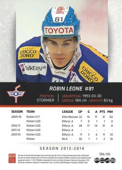 2013-14 PCAS Swiss National League #SNL-135 Robin Leone Back