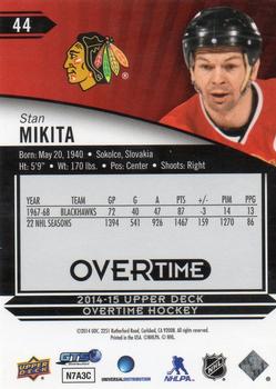 2014-15 Upper Deck Overtime #44 Stan Mikita Back