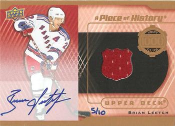 2014-15 Upper Deck - A Piece of History 1000 Point Club Jerseys Autographs #PC-BL Brian Leetch Front