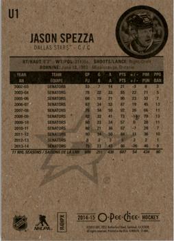 2014-15 Upper Deck - 2014-15 O-Pee-Chee Update #U1 Jason Spezza Back
