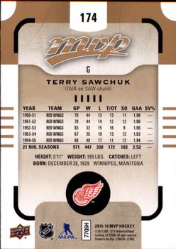 2015-16 Upper Deck MVP #174 Terry Sawchuk Back