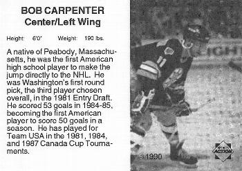 1990-91 Sports Action Boston Bruins #NNO Bobby Carpenter Back