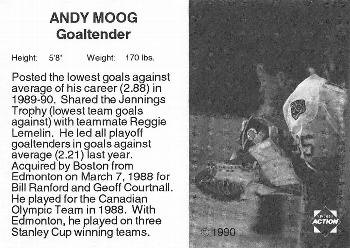 1990-91 Sports Action Boston Bruins #NNO Andy Moog Back