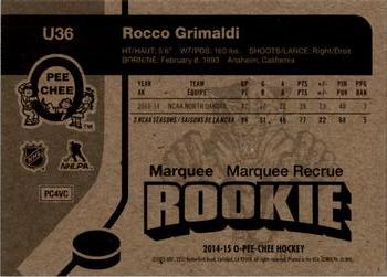 2014-15 Upper Deck - 2014-15 O-Pee-Chee Update Retro #U36 Rocco Grimaldi Back