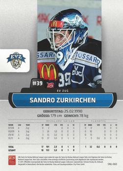 2011-12 PCAS Swiss National League #SNL-065 Sandro Zurkirchen Back