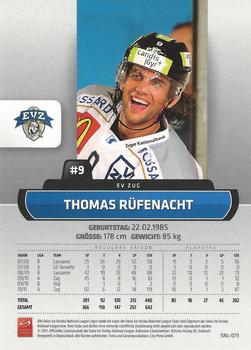 2011-12 PCAS Swiss National League #SNL-073 Thomas Rüfenacht Back