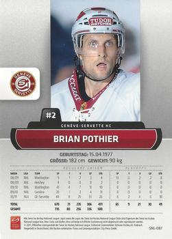 2011-12 PCAS Swiss National League #SNL-087 Brian Pothier Back