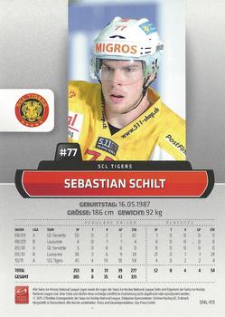 2011-12 PCAS Swiss National League #SNL-113 Sebastian Schilt Back