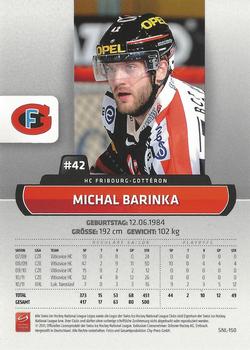 2011-12 PCAS Swiss National League #SNL-150 Michal Barinka Back