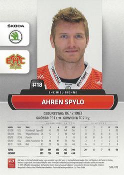 2011-12 PCAS Swiss National League #SNL-178 Ahren Spylo Back