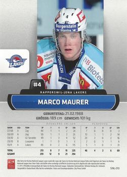 2011-12 PCAS Swiss National League #SNL-213 Marco Maurer Back