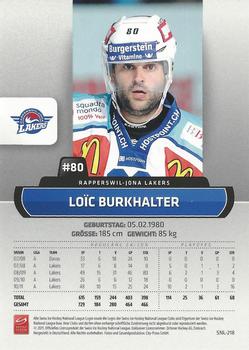 2011-12 PCAS Swiss National League #SNL-218 Loïc Burkhalter Back