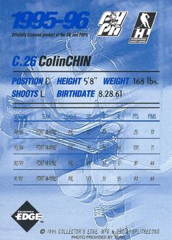 1995-96 Edge Ice Fort Wayne Komets (IHL) #NNO Colin Chin Back