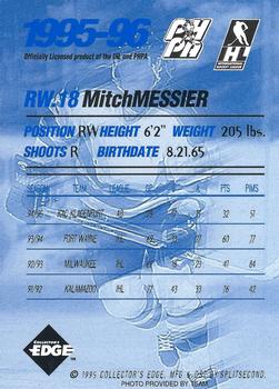 1995-96 Edge Ice Fort Wayne Komets (IHL) #NNO Mitch Messier Back