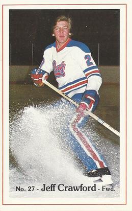 1981-82 Regina Pats (WHL) Police #9 Jeff Crawford Front
