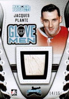 2014-15 In The Game Heroes & Prospects - Between the Pipes Glovemen Blue #GM-JP1 Jacques Plante Front