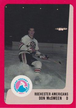 1988-89 ProCards Rochester Americans (AHL) #NNO Don McSween Front