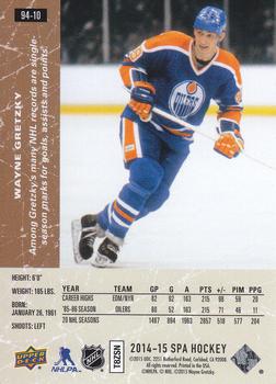 2014-15 SP Authentic - 1994-95 SP Retro #94-10 Wayne Gretzky Back