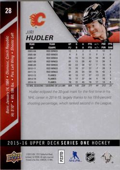 2015-16 Upper Deck #28 Jiri Hudler Back