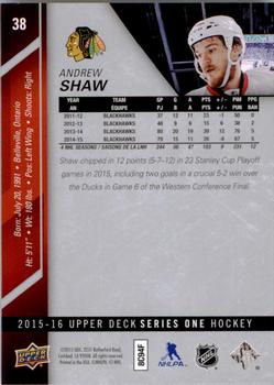 2015-16 Upper Deck #38 Andrew Shaw Back