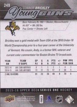 2015-16 Upper Deck #249 Connor Brickley Back