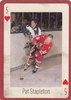 2005 Hockey Legends Chicago Blackhawks Playing Cards #5♥ Pat Stapleton Front