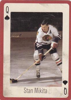 2005 Hockey Legends Chicago Blackhawks Playing Cards #Q♠ Stan Mikita Front