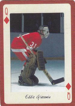 2005 Hockey Legends Detroit Red Wings Playing Cards #Q♦ Eddie Giacomin Front
