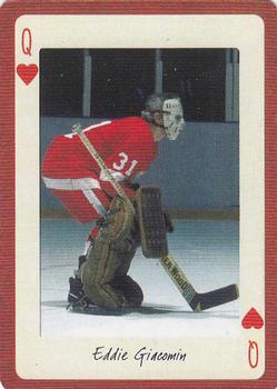 2005 Hockey Legends Detroit Red Wings Playing Cards #Q♥ Eddie Giacomin Front